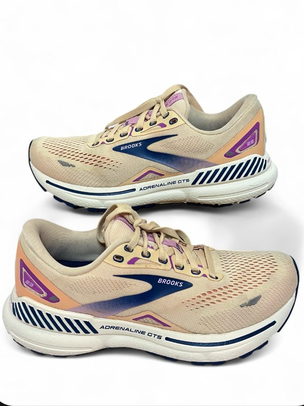 Brooks Adrenaline GTS 23 Road Running Shoes 7.5 Apricot Estate Blue 1203811B795